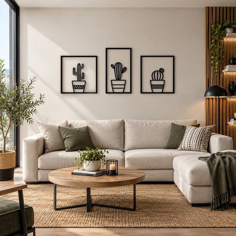 Cactus, decoración de pared en MDF