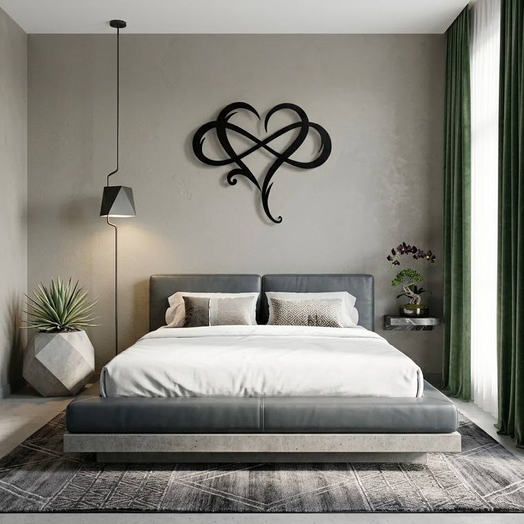 Corazón infinito, decoración de pared en MDF