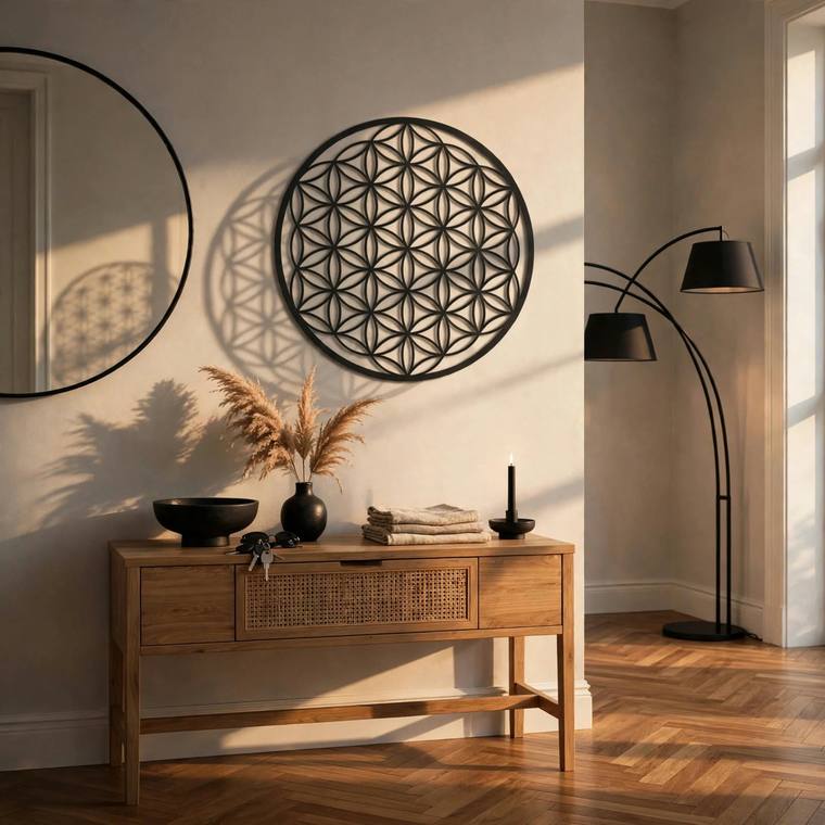 Flor de la vida, decoración de pared en MDF