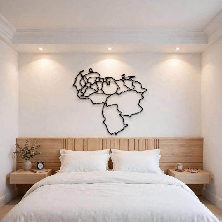 Mapa de Venezuela, decoración de pared en MDF