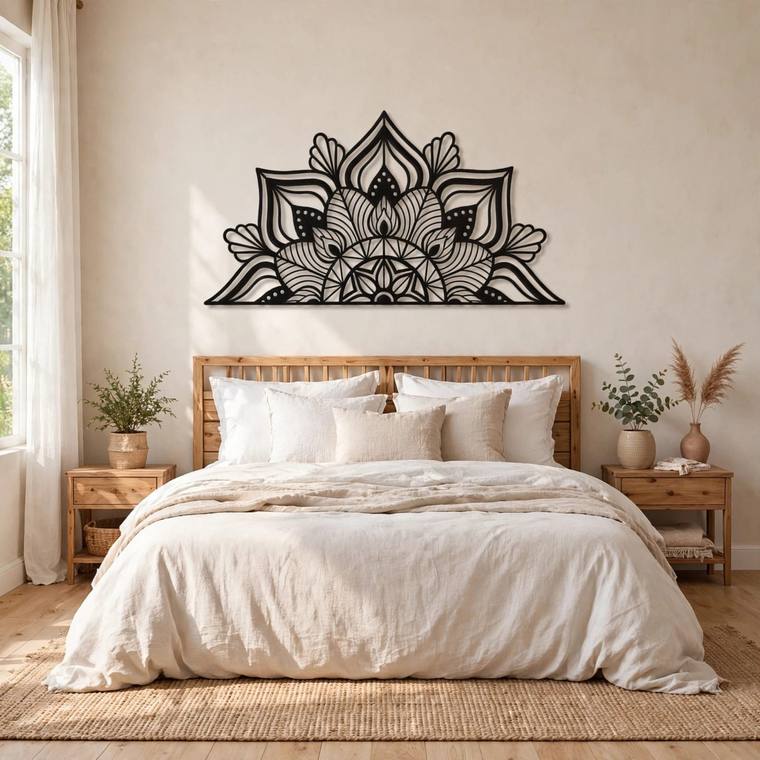 Medio mandala, decoración de pared en MDF