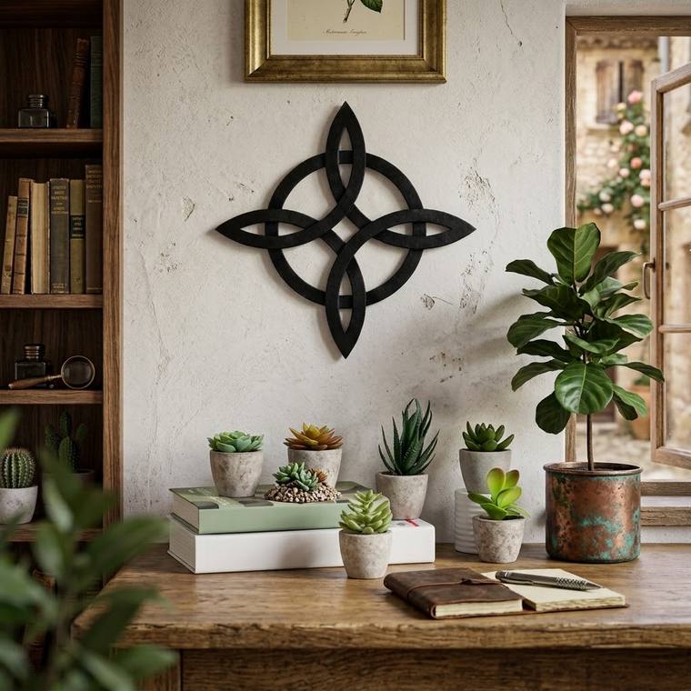 Nudo de bruja, decoración de pared en MDF