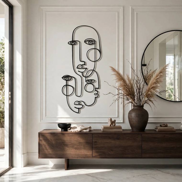 Siluetas abstractas, decoración de pared en MDF