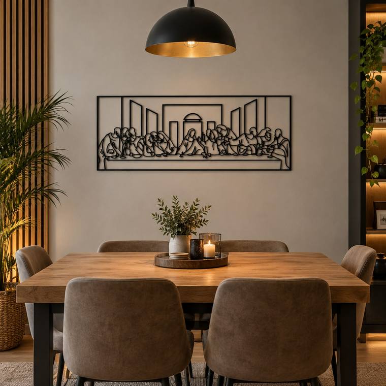 La última cena, decoración de pared en MDF